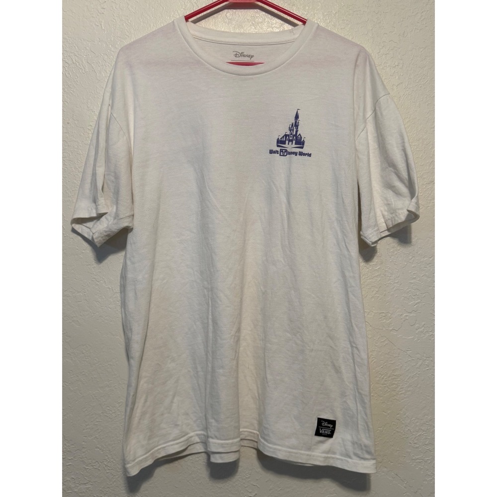 Disney x Vans Walt Disney World Magic Kingdom Map T-Shirt White Large AXCX514